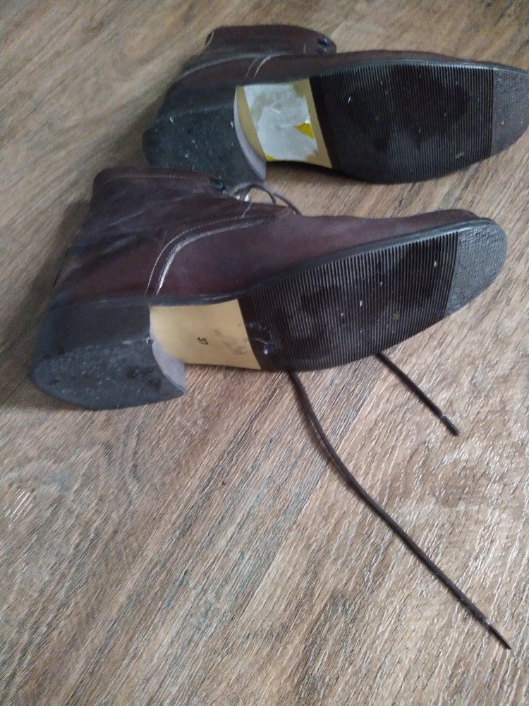 Braune (Kunst)Leder Schnür- Stiefeletten Gr. 37 knöchelhoch mit Absatz 3 cm