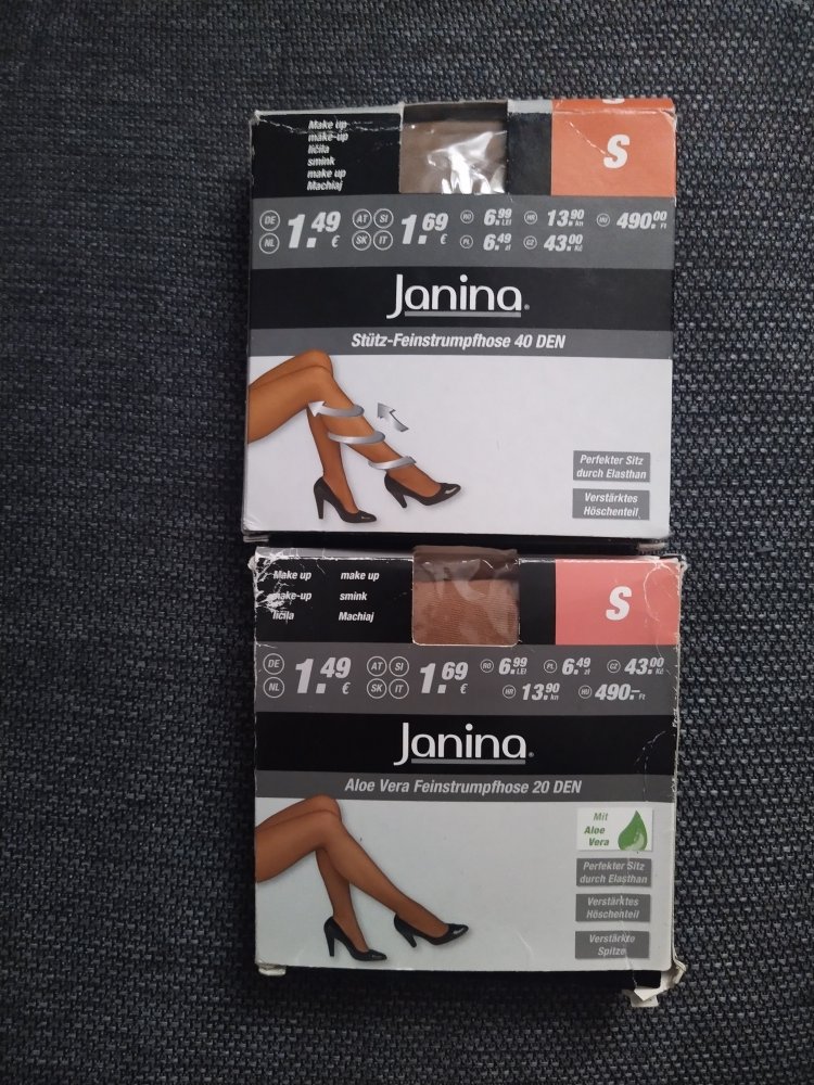 2 Paar Strumpfhosen make-up, transparent Gr. S