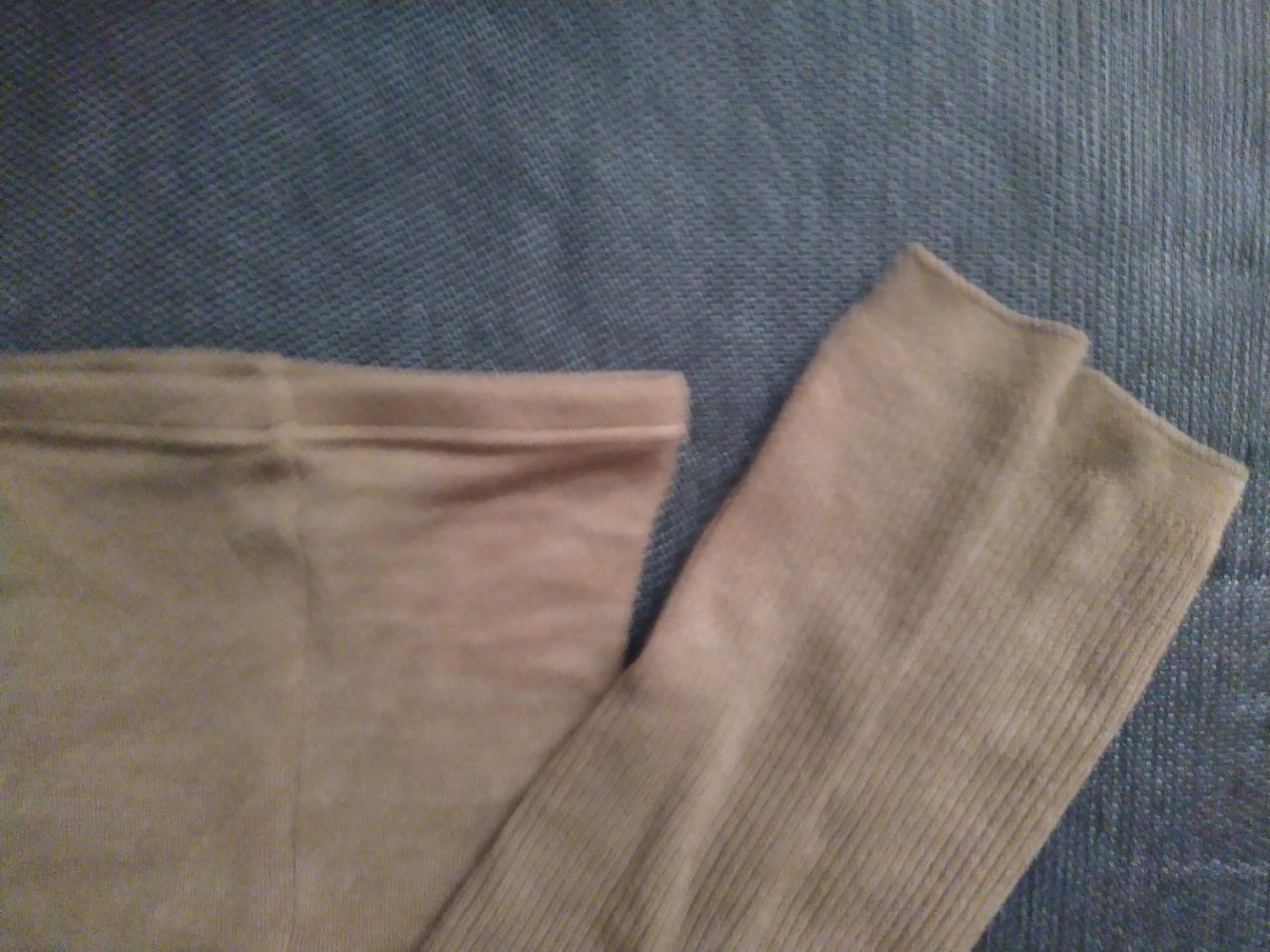 Strick Leggings beige, hellbraun Gr. S/M Wie Neu
