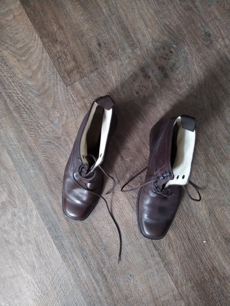 Braune (Kunst)Leder Schnür- Stiefeletten Gr. 37 knöchelhoch mit Absatz 3 cm