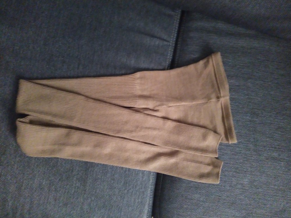 Strick Leggings beige, hellbraun Gr. S/M Wie Neu