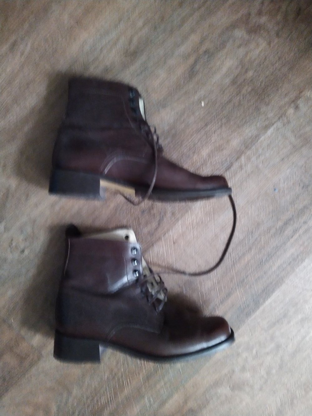 Braune (Kunst)Leder Schnür- Stiefeletten Gr. 37 knöchelhoch mit Absatz 3 cm