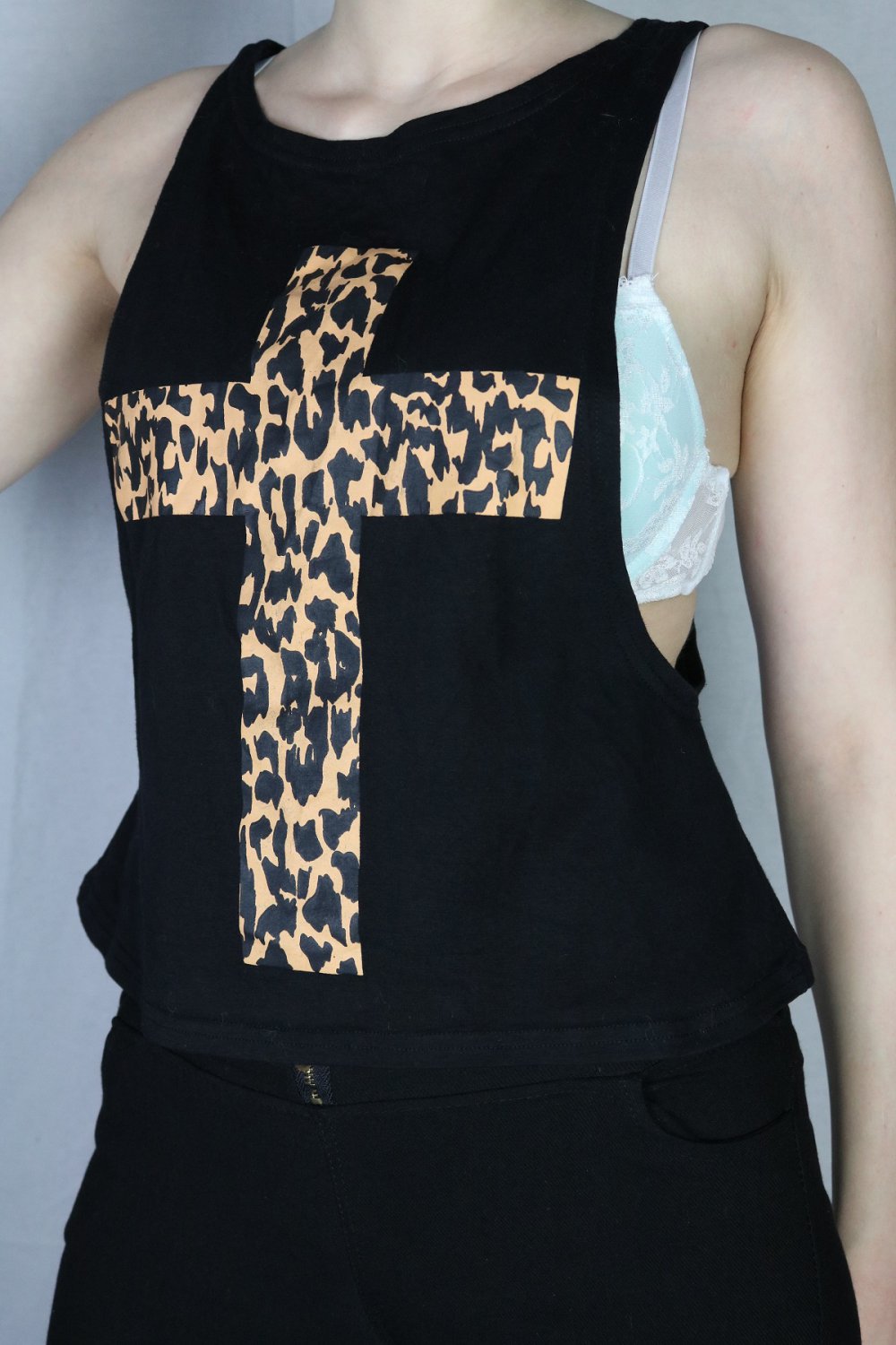 leo top ausschnitt oversize schwarz oberteil shirt tshirt sommer