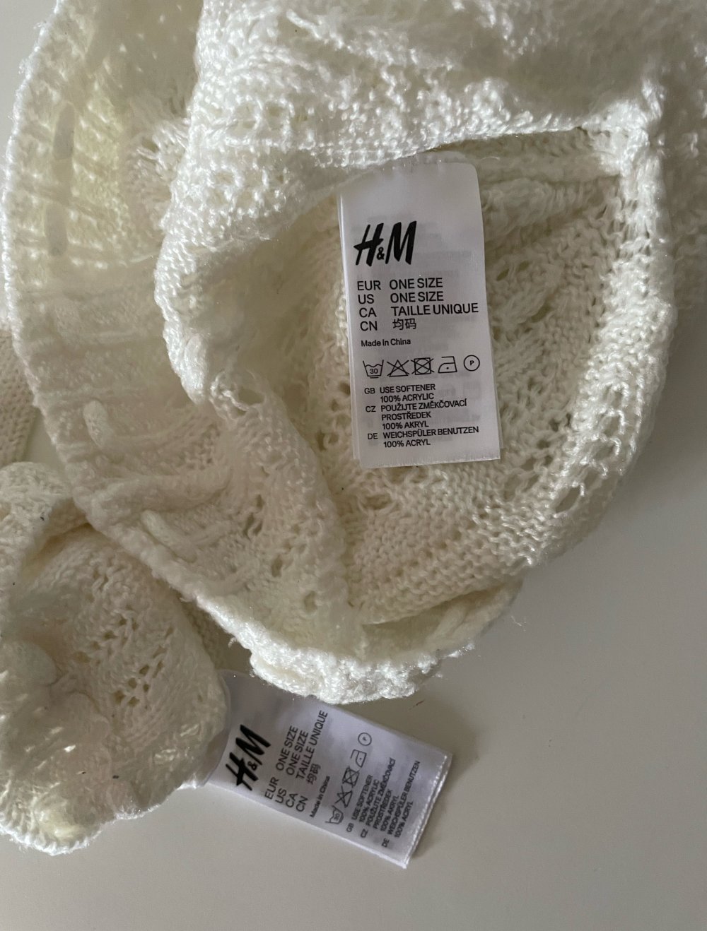 Mütze & Handschuhe Creme