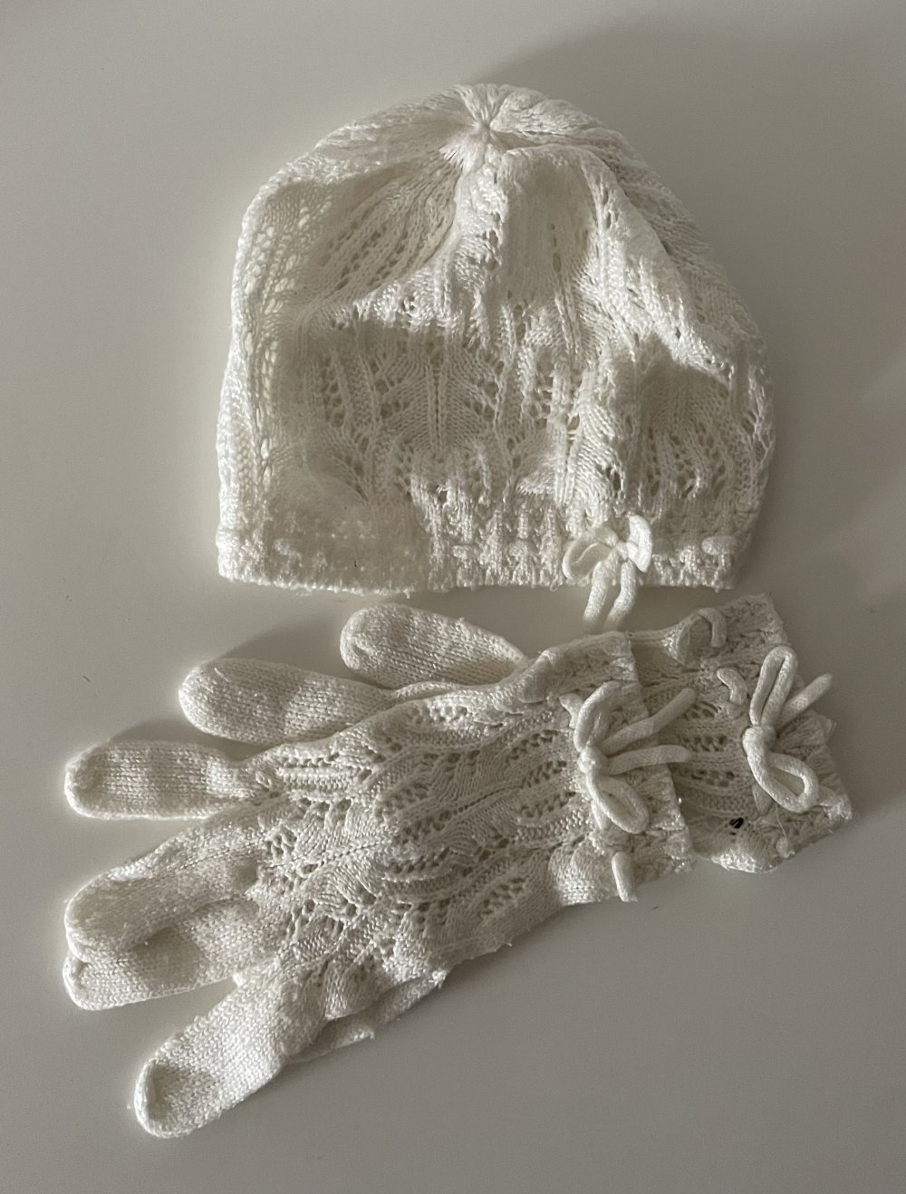 Mütze & Handschuhe Creme