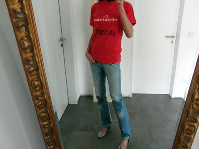 Lässiges oversized T-Shirt rot Gr. S 38 (M 40 42)
