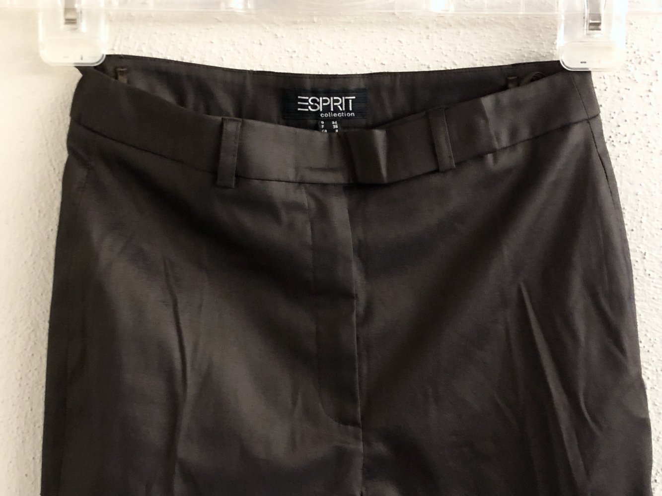 ESPRIT Collection, hochwertige elegante Anzughose Stoffhose leichter Glanz XXS XS 32 34 