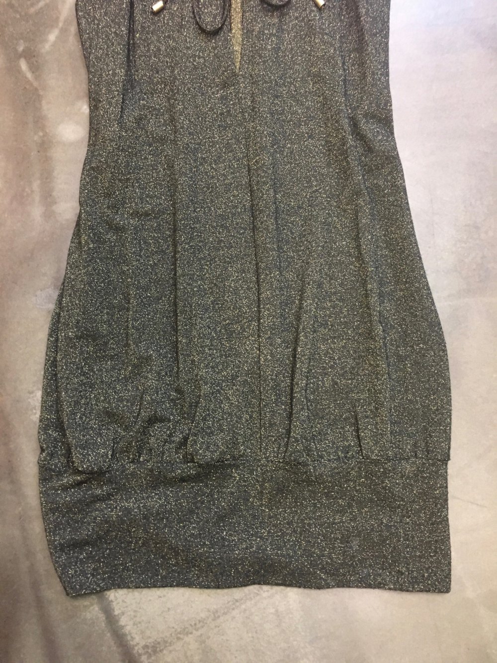 PIU & PIU Designerkleid KLEID TUNIKA MINIKLEID GR S GOLD NP 299€