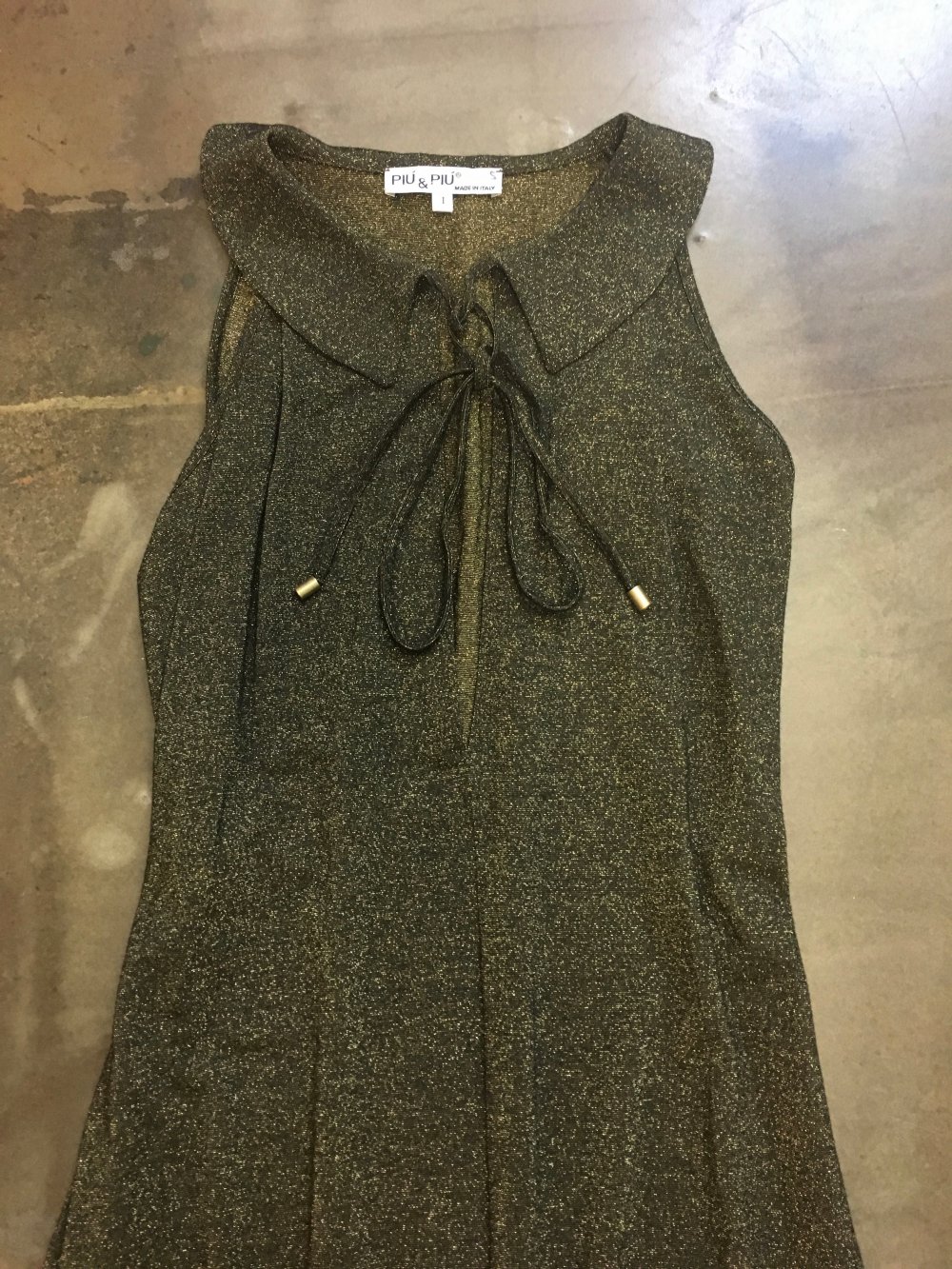 PIU & PIU Designerkleid KLEID TUNIKA MINIKLEID GR S GOLD NP 299€