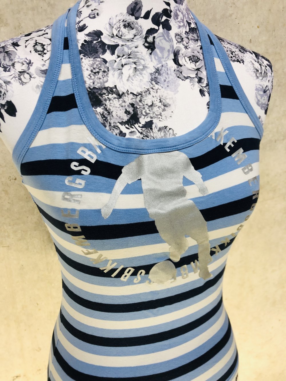 Orig. Dirk Bikkembergs Top Ringerrücken T-Shirt Gr. S (XS 34 36) NP 79€