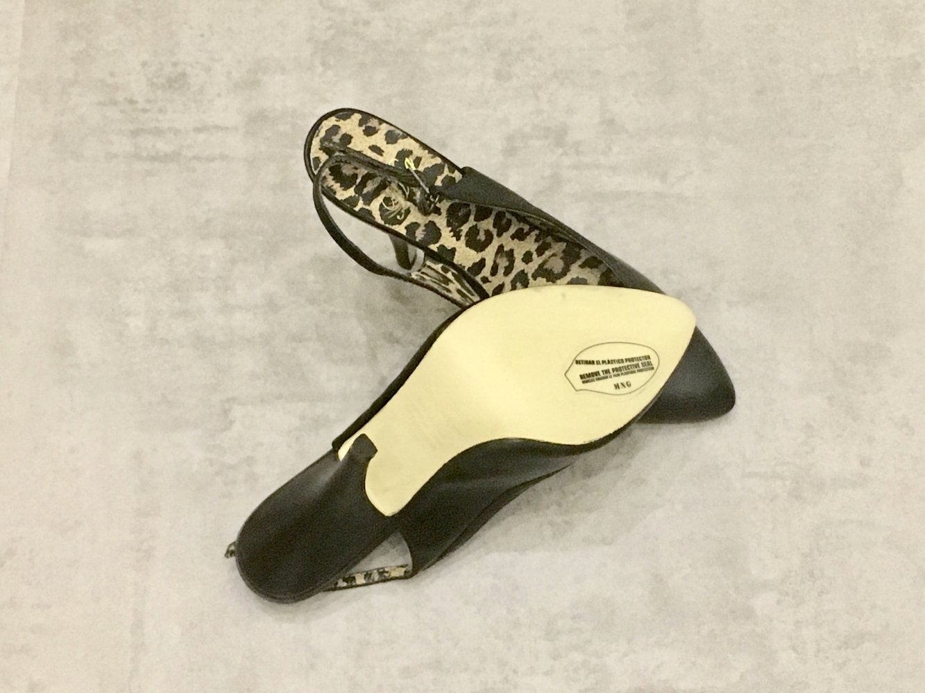 MANGO Pumps high heels slingpumps peeptoes peep toes 36 schwarz