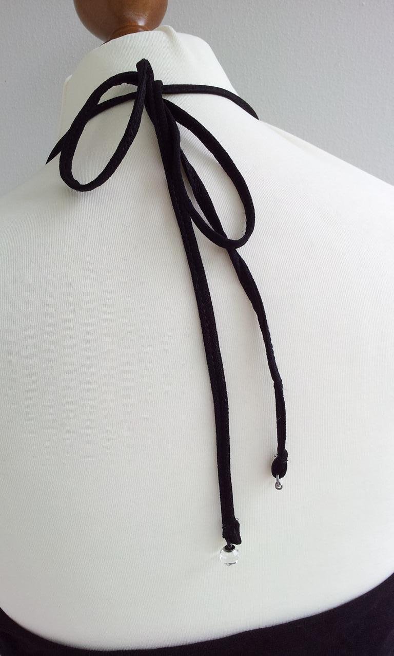 Esprit Midikleid in 40, Schwarz, Tüll Mesh Neckholder Goth, neu