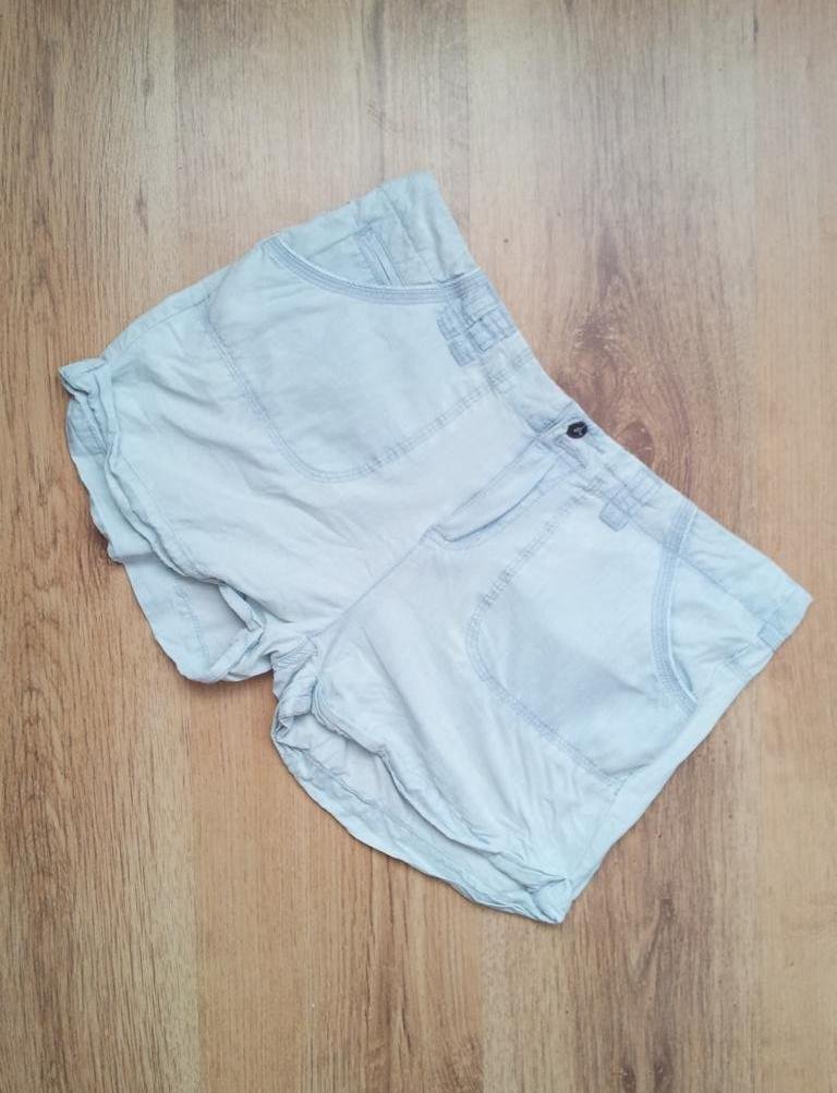 Pimkie Shorts Hotpants in 36, Eisblau, Acid Wash Denim Jeans