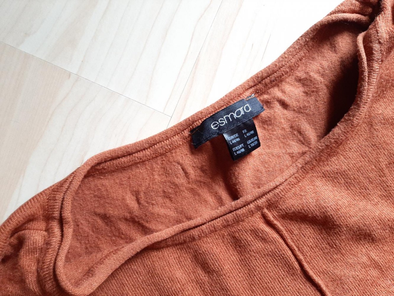 Esmara Strickkleid Longpullover in 40 42, Rostbraun Camel Terracotta Senf