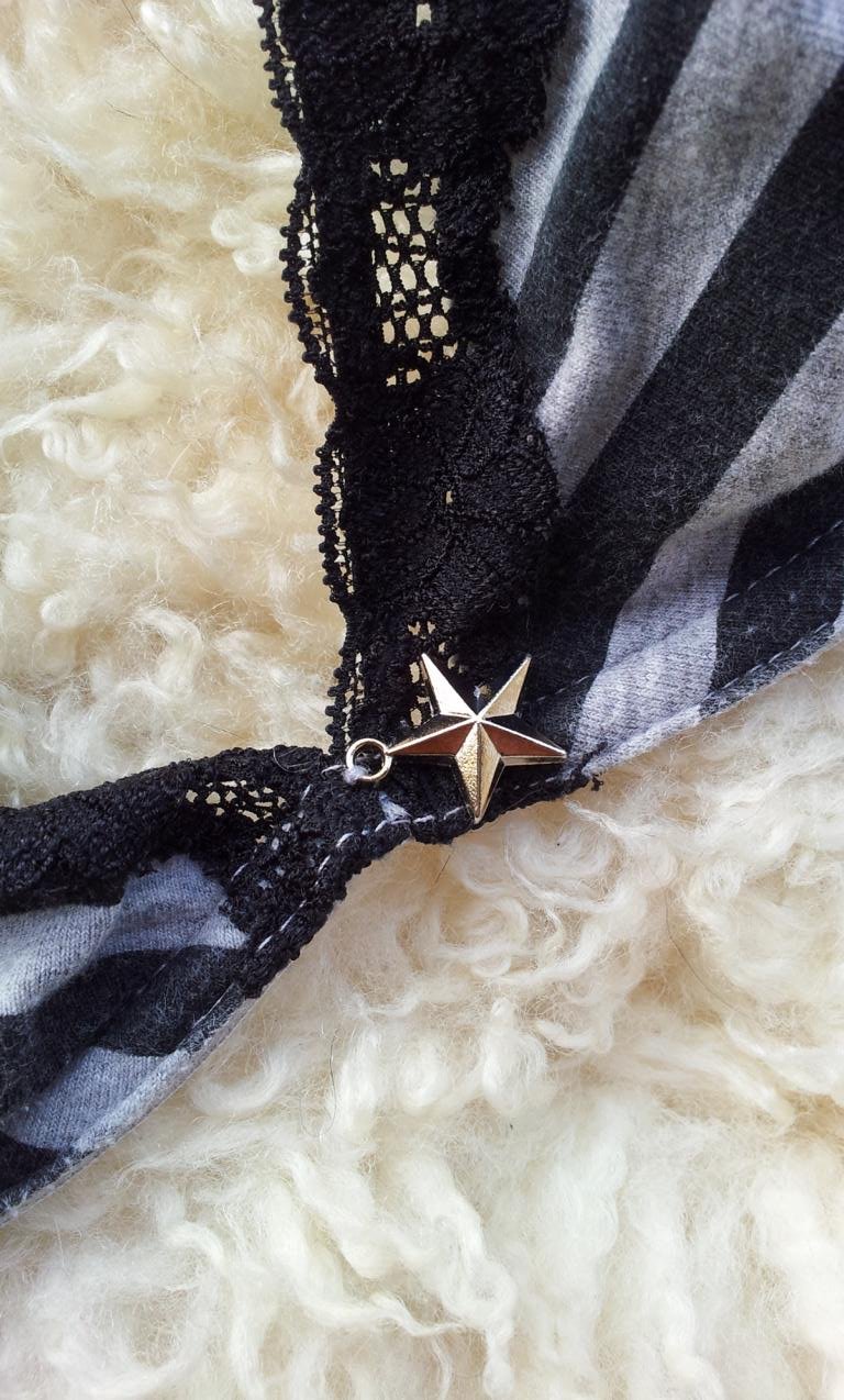 Esprit Bügel-BH in 75C, Grau / Schwarz, Softcups Baumwolle Spitze