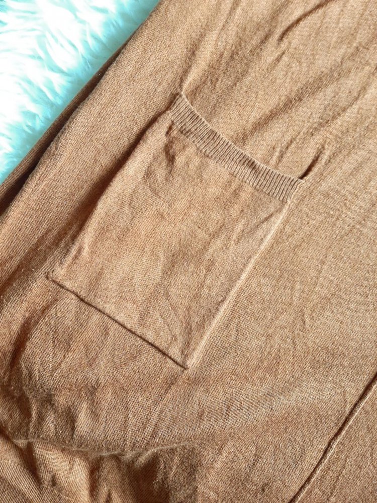 Esmara Strickkleid Longpullover in 40 42, Rostbraun Camel Terracotta Senf