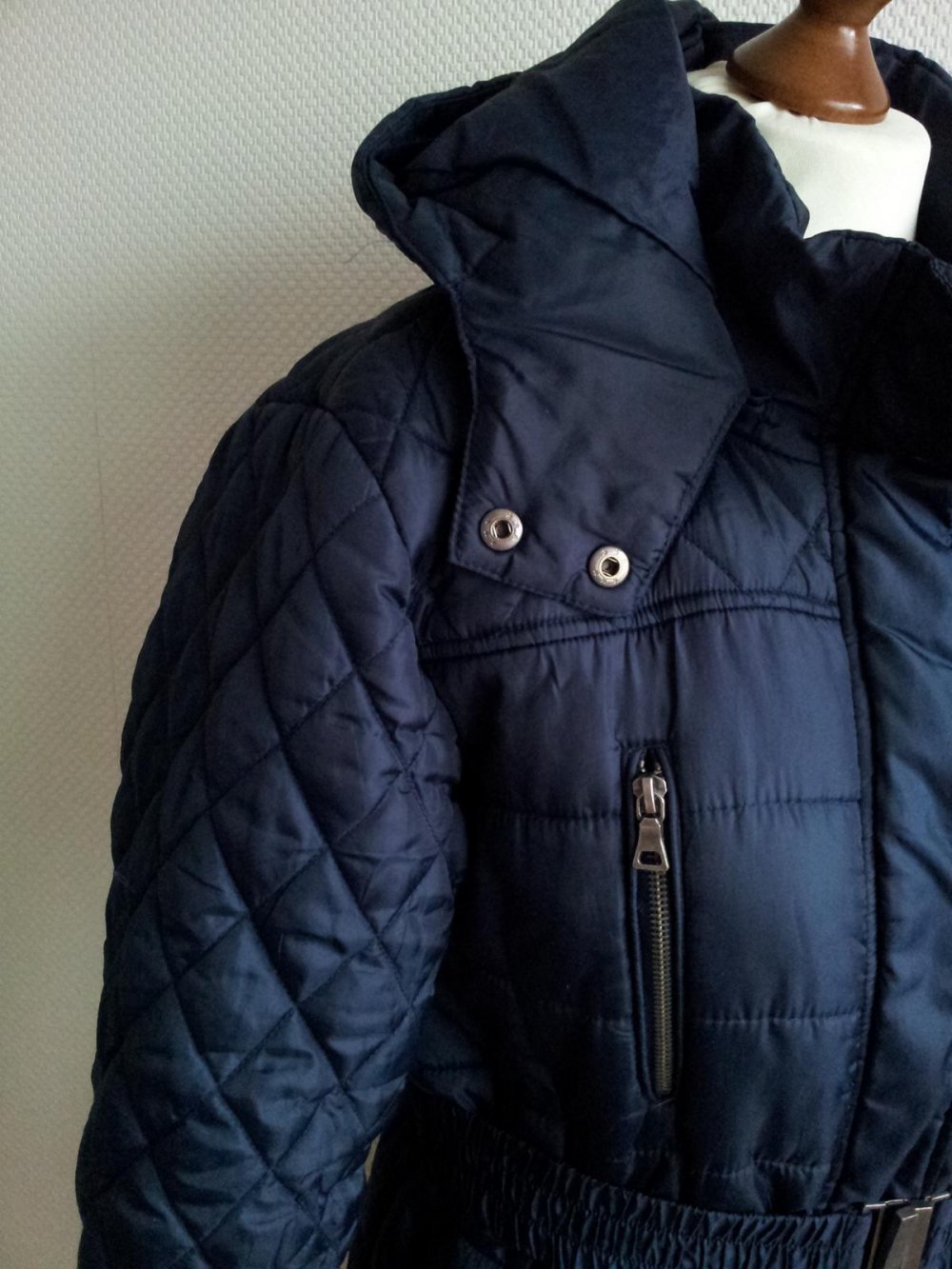 Vero Moda Winterjacke Kurzmantel in XL 42 44, Blau Navy Marine, Steppmuster