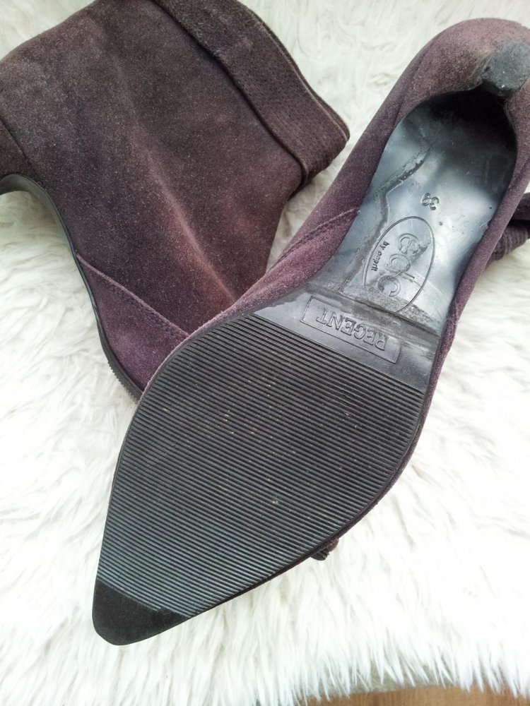 Esprit Stiefelette Booties in 39, Lila Pflaume Beere, Rauhleder