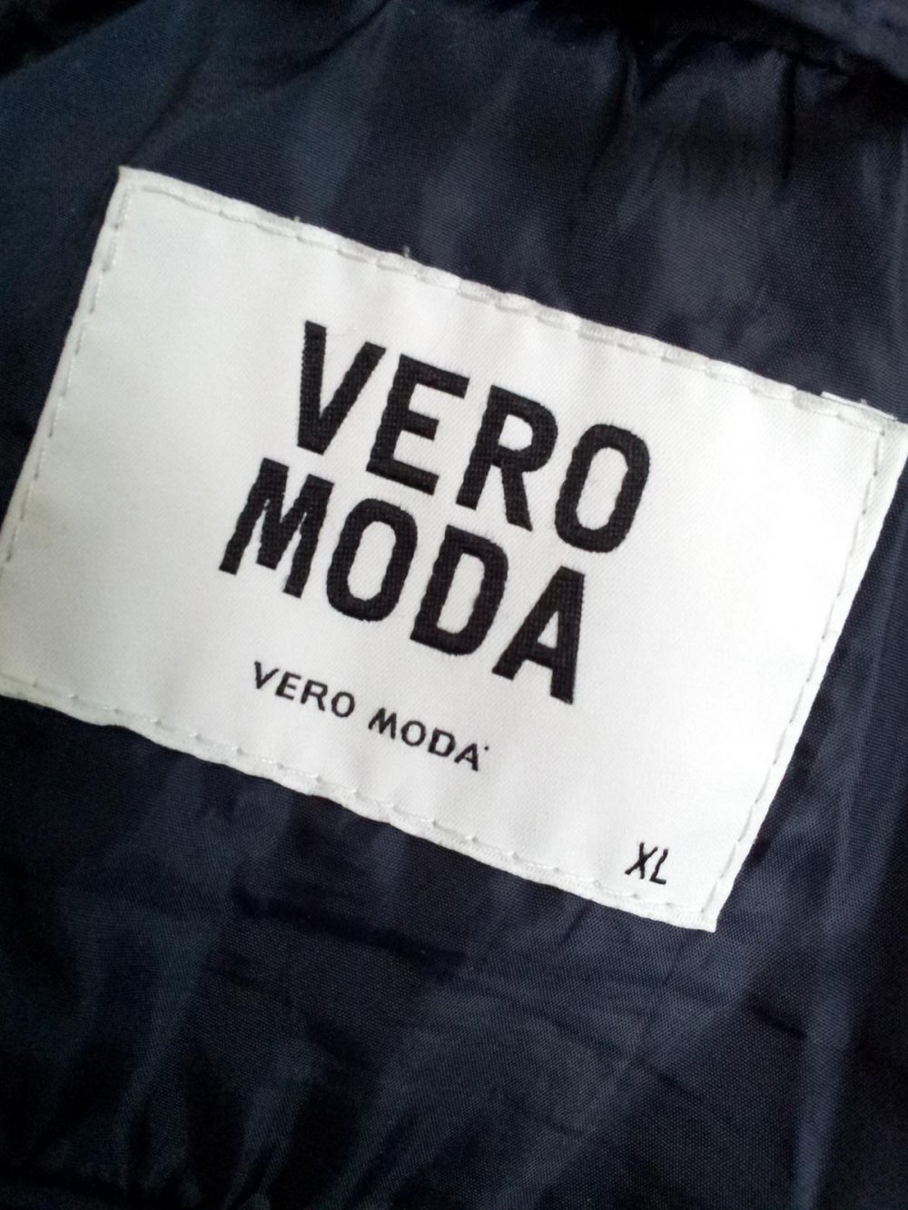 Vero Moda Winterjacke Kurzmantel in XL 42 44, Blau Navy Marine, Steppmuster