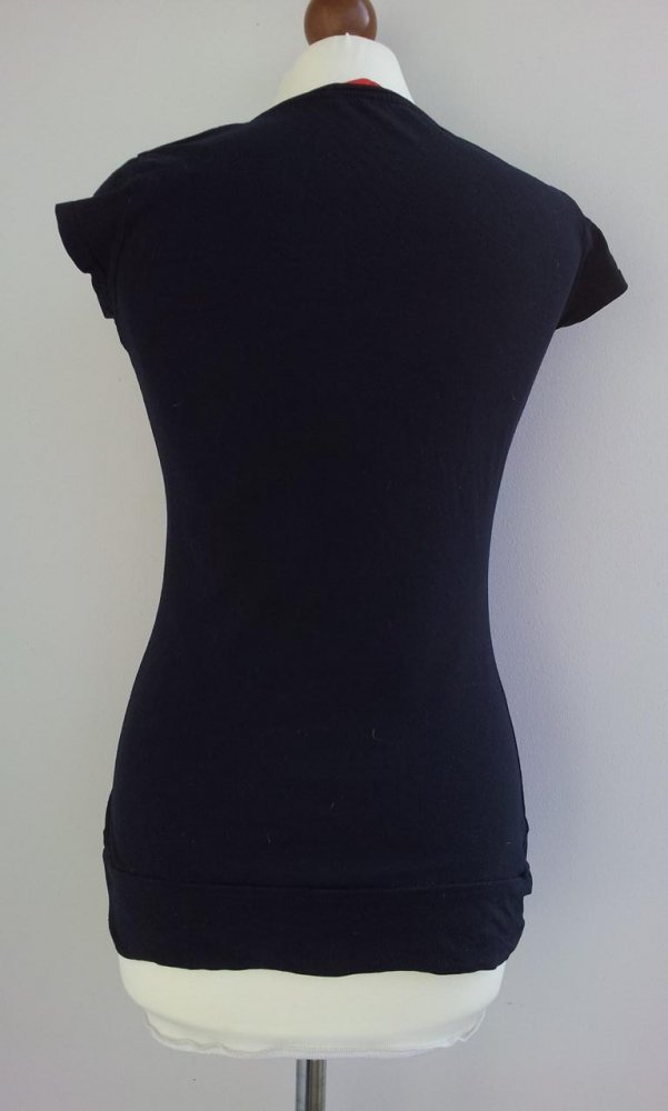 Esprit Shirt in XS 34 36, Schwarz / Bunt, Tattoo / Rocker, Valentine