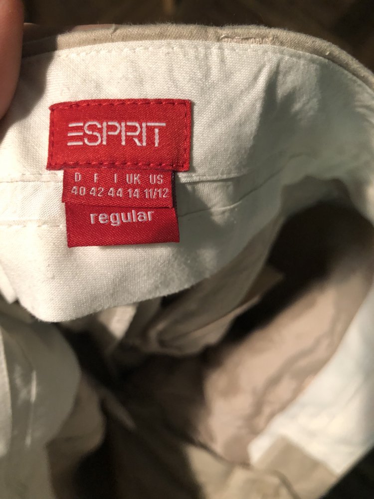 Beige elegante Hose mit geradem Bein von Esprit 