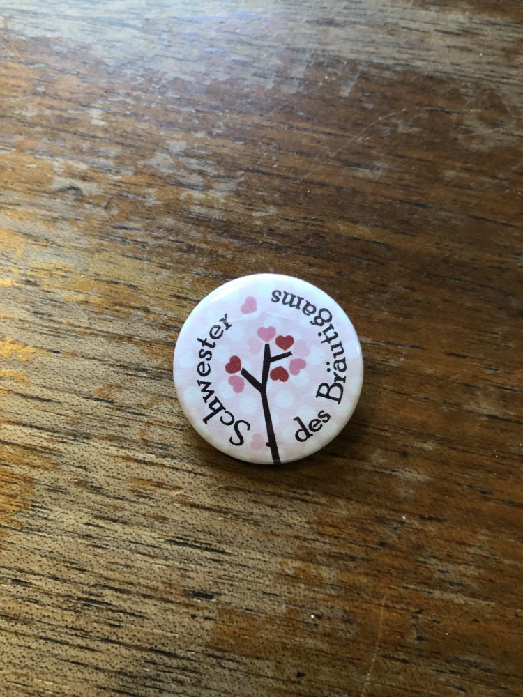 Anstecker Schwester des Bräutigams 