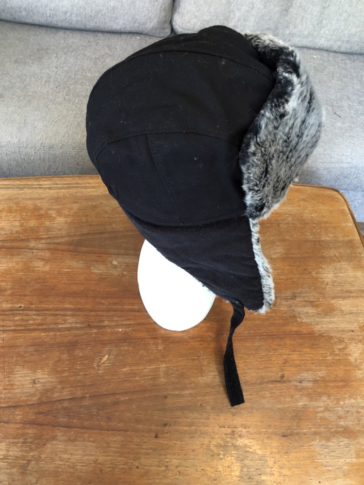 Wintermütze Fliegermütze schwarz 