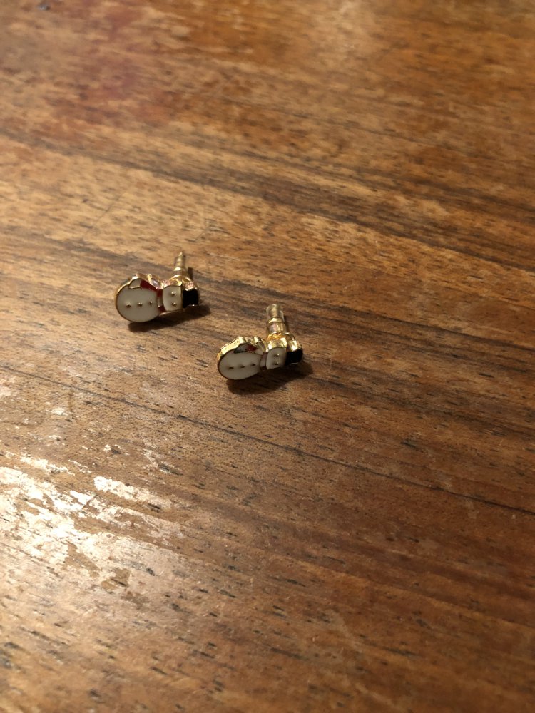 Ohrringe in Schneemannform