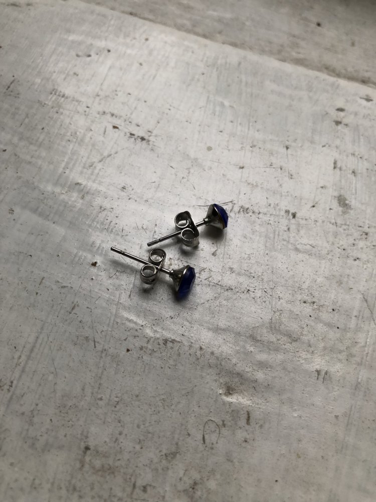 Steckerohrringe blau