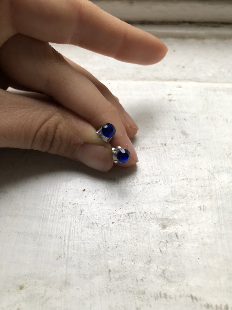 Steckerohrringe blau