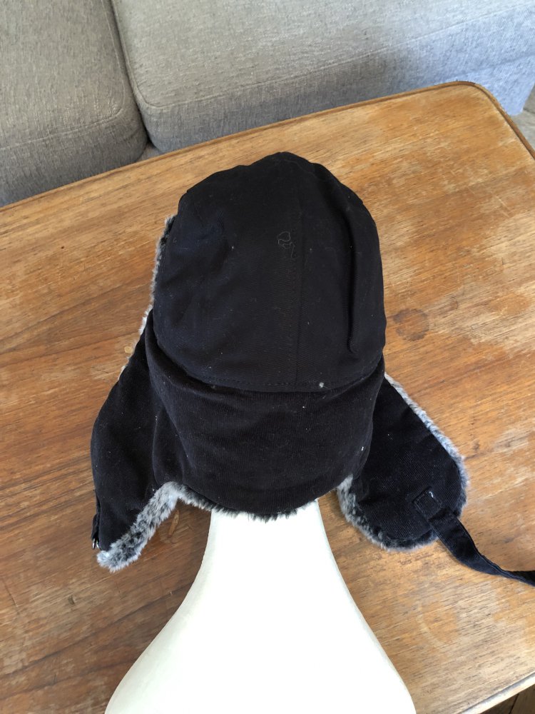 Wintermütze Fliegermütze schwarz 