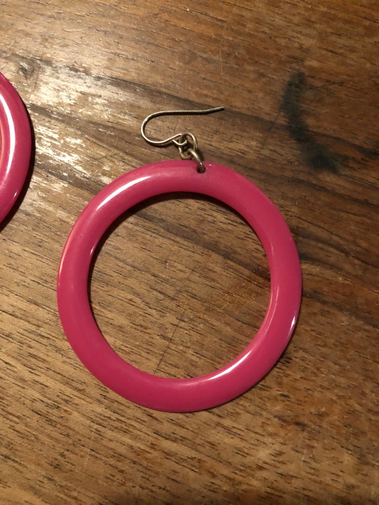 Pinke runde Ohrringe