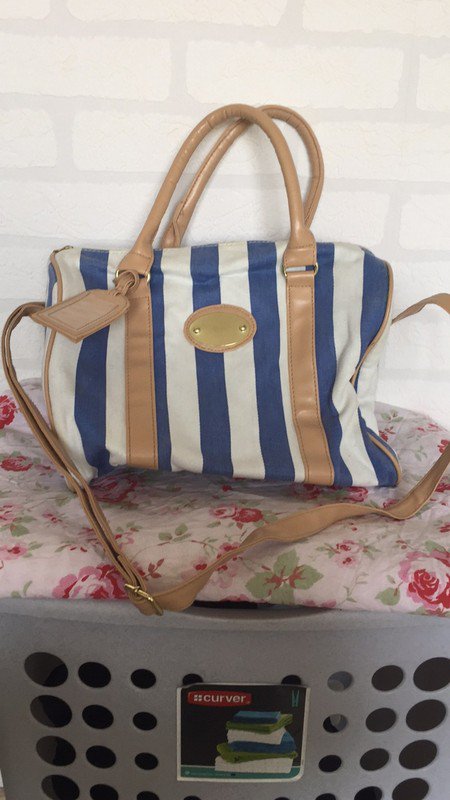 Primark Atmosphere Tasche Shopper Handtasche Weiß Blau