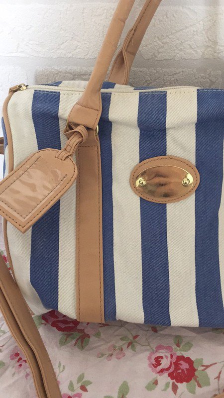 Primark Atmosphere Tasche Shopper Handtasche Weiß Blau