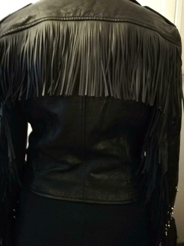 Kunstleder Jacke mit Nieten Gr.S Nietenjacke Lederjacke Gothic