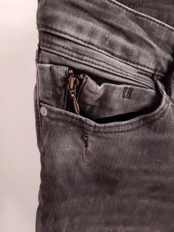 Dunkelgraue Mavi Röhrenjeans | Gr. 28/30 | Serena | Low Waist | Skinny Jeans | Used-Look