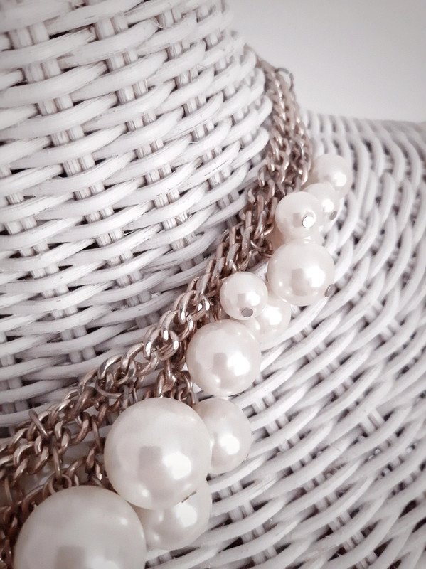 Perlenkette ~ Statementkette ~ Halskette ~ Modeschmuck ~ zweireihig