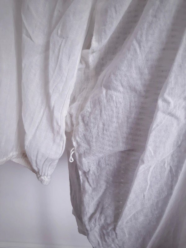 Cremeweiße QS by S.Oliver Bluse | Gr. 36 | 3/4-Arm | Boho | Tunika | Loose Fit