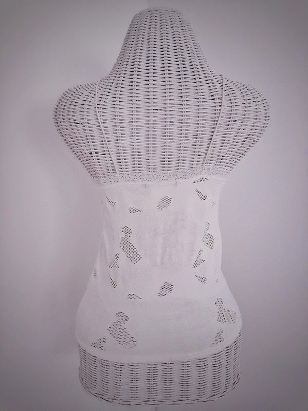 Cremeweißes Blind Date Trägertop | Gr. S/M | Spaghettiträger | Spitze