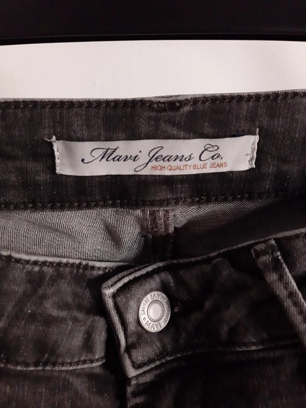 Dunkelgraue Mavi Röhrenjeans | Gr. 28/30 | Serena | Low Waist | Skinny Jeans | Used-Look