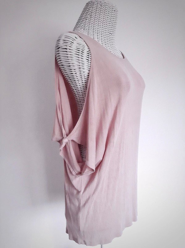 Rosa Amisu Cold-Shoulder-Oberteil | Gr. XS (eher Gr. S/M) | Oversize | Sommer