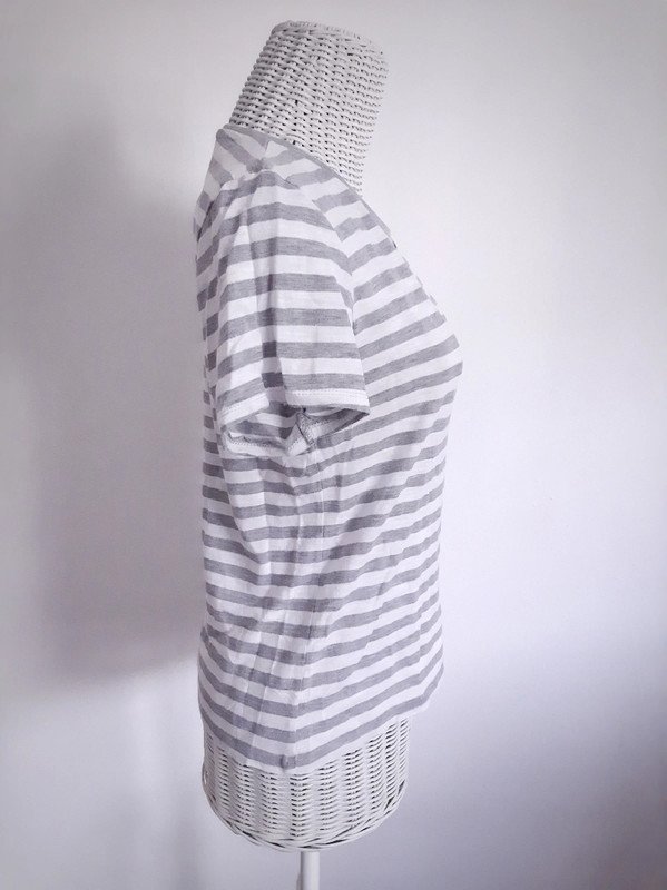 Gestreiftes H&M T-Shirt | Gr. S | Stickerei | Schriftzug | Rundhals