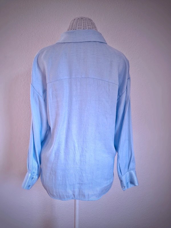 Hellblaue Zara Bluse | Gr. S | Oversize | langärmelig
