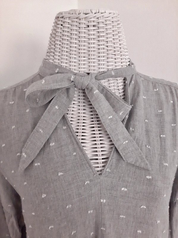 Graues ZARA Kleid | Gr. S | Schluppe | Minikleid | Langarm | Viskose