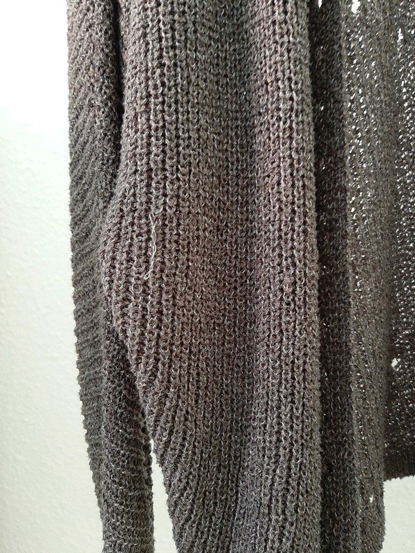 Grauer Review Longcardigan | Basic Hanger | Strickjacke | Lochmuster