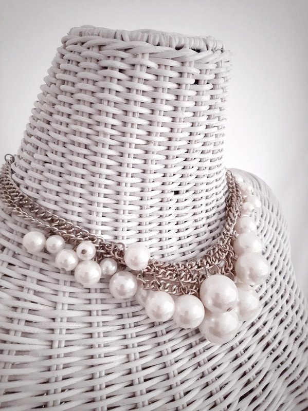 Perlenkette ~ Statementkette ~ Halskette ~ Modeschmuck ~ zweireihig