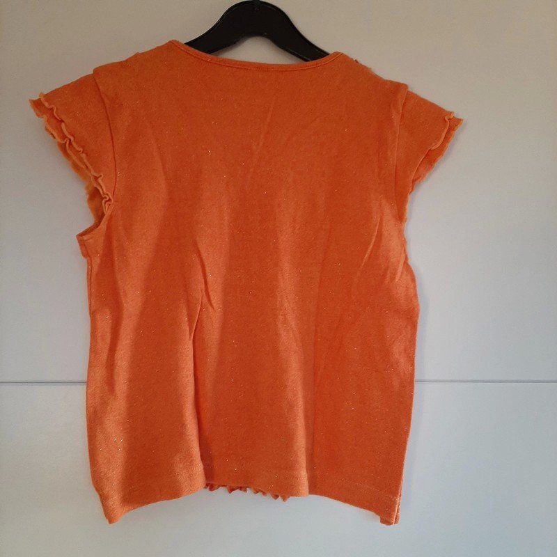 Orangenes Glitzertop