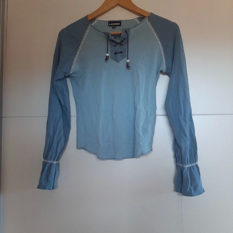 Blauer Vintage Pulli