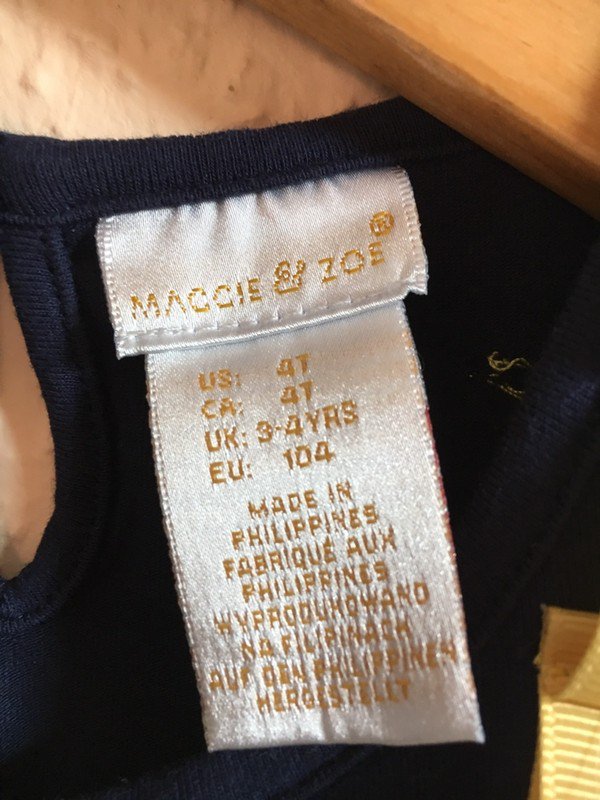 Blau/gelbes Kleid mit Schleifen