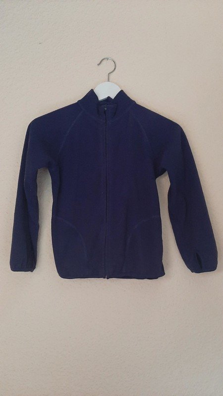 Dunkelblaue Fleecejacke